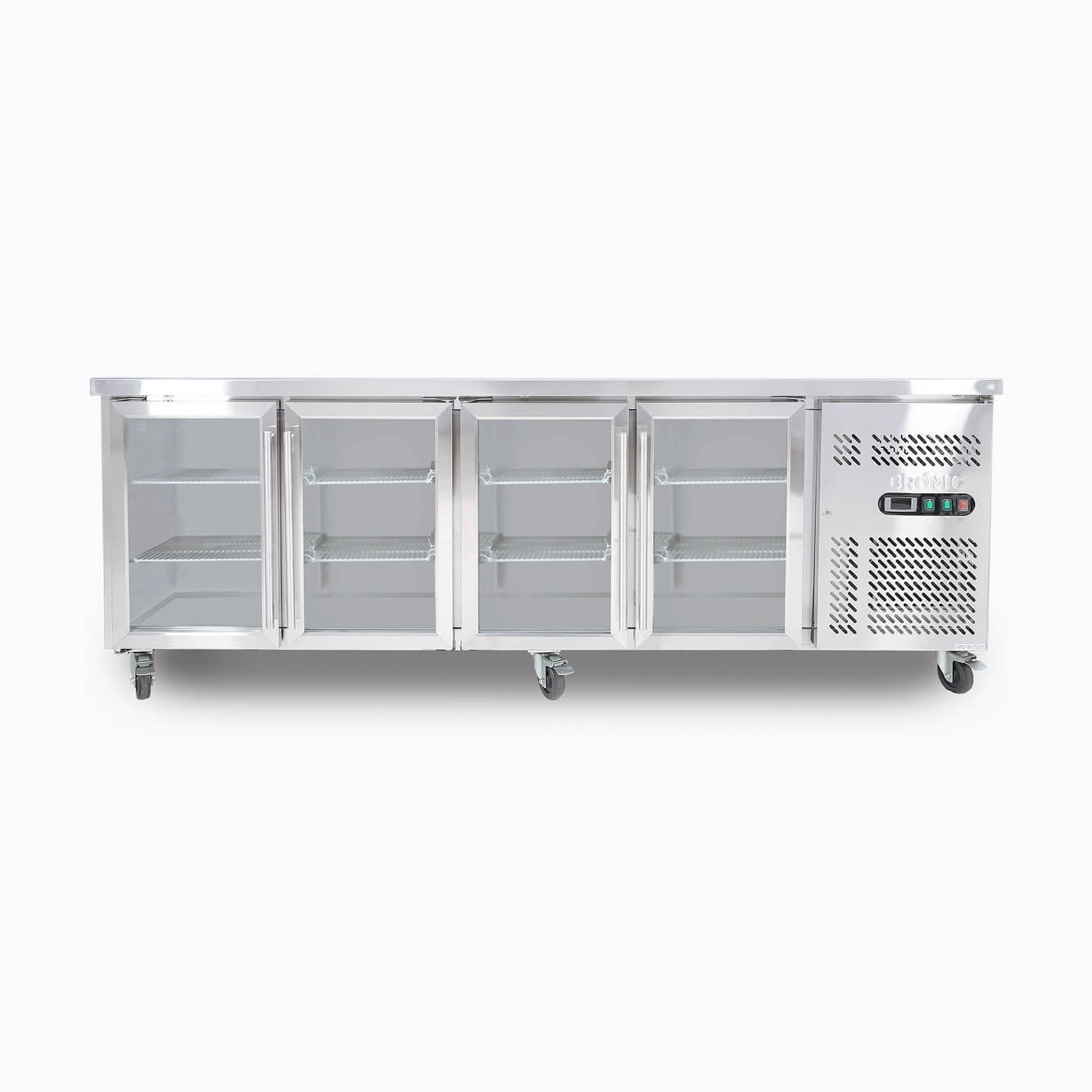 BROMIC Under Bench Display Fridge - 553L - 4 Doors - Glass 3735212-NR