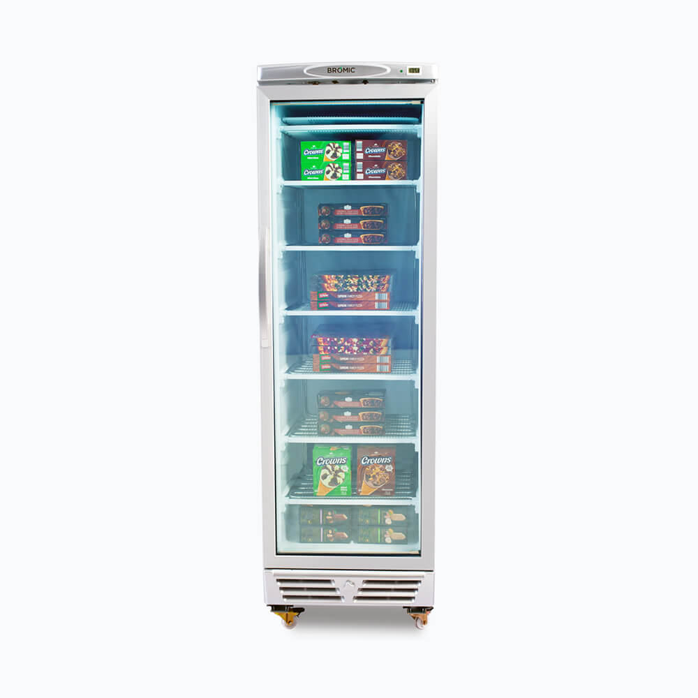 BROMIC Upright Display Freezer - 300L - 1 Door - Flat Glass 3736045-NR