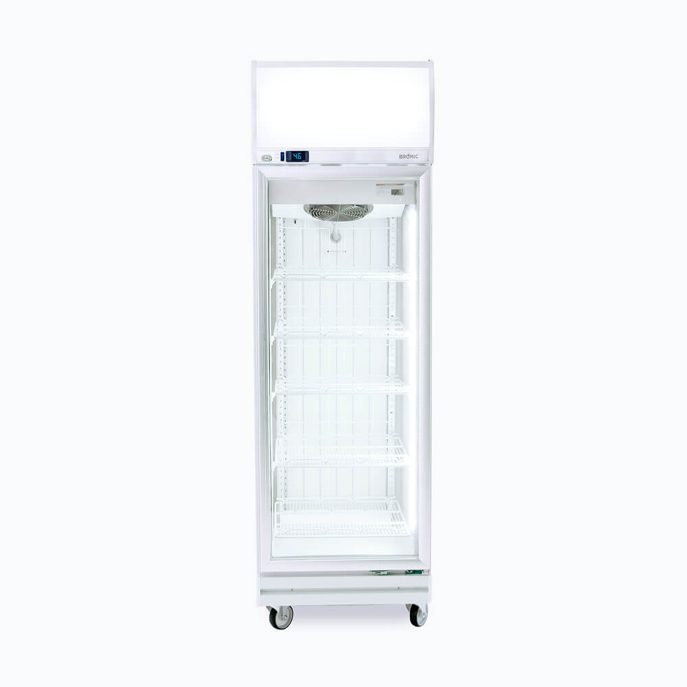 BROMIC Upright Display Freezer - 444L - 1 Door - Flat Glass - Lightbox 3736240