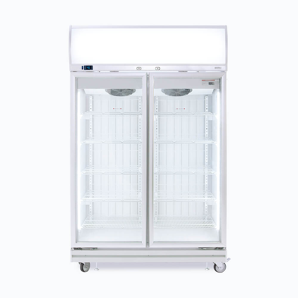 BROMIC Upright Display Freezer - 976L - 2 Doors - Flat Glass - Lightbox 3736241