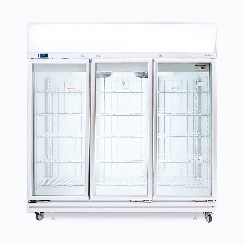 BROMIC Upright Display Freezer - 1507L - 3 Doors - Flat Glass - Lightbox 3736242