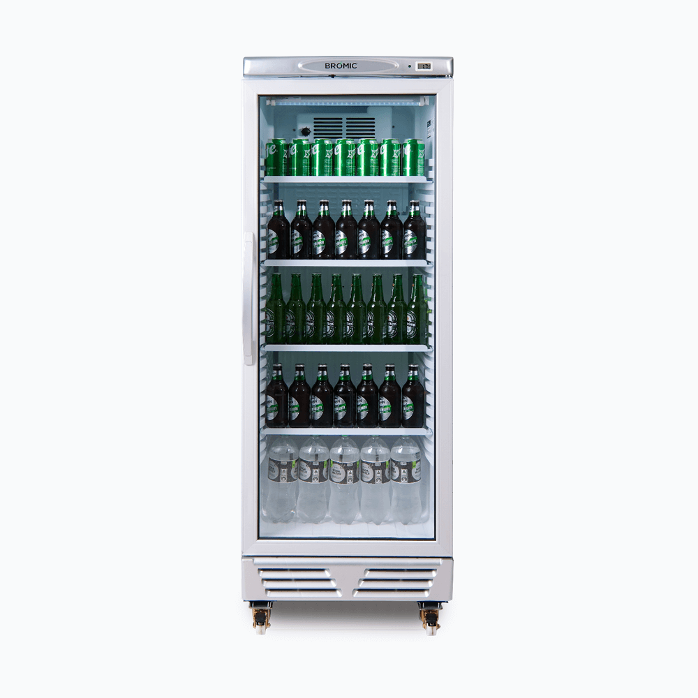 BROMIC Upright Display Fridge - 290L - 1 Door - Flat Glass 3736034-NR