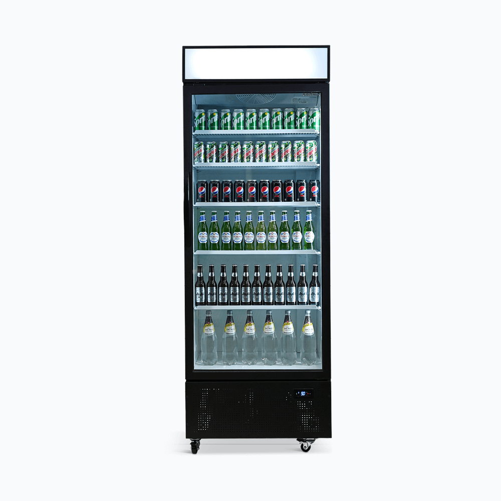 BROMIC Upright Display Fridge - 659L - 1 Door - Flat Glass - Lightbox 3736222