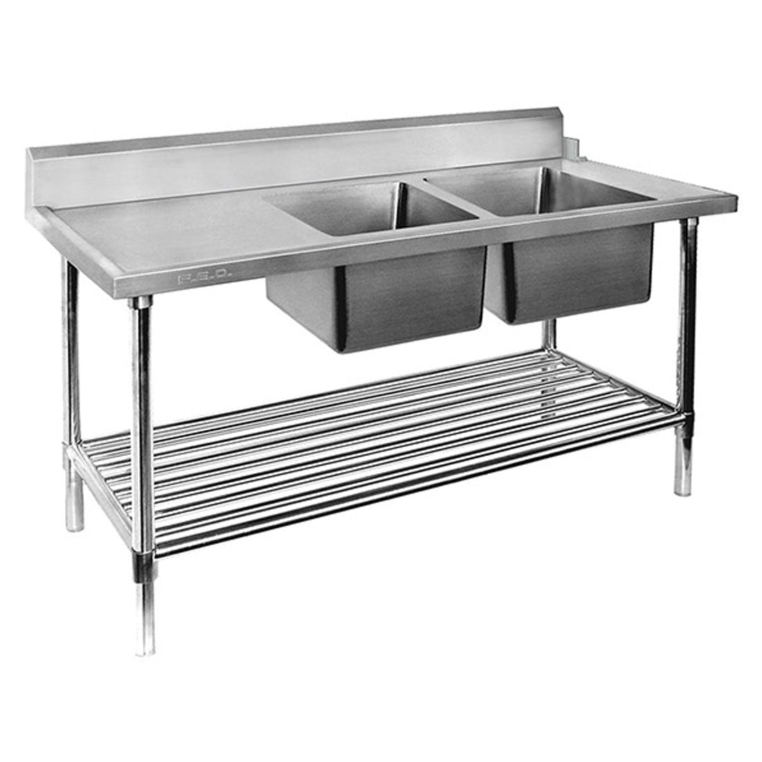 Modular Systems DSBD7-2400R/A Right Inlet Double Sink Dishwasher Bench