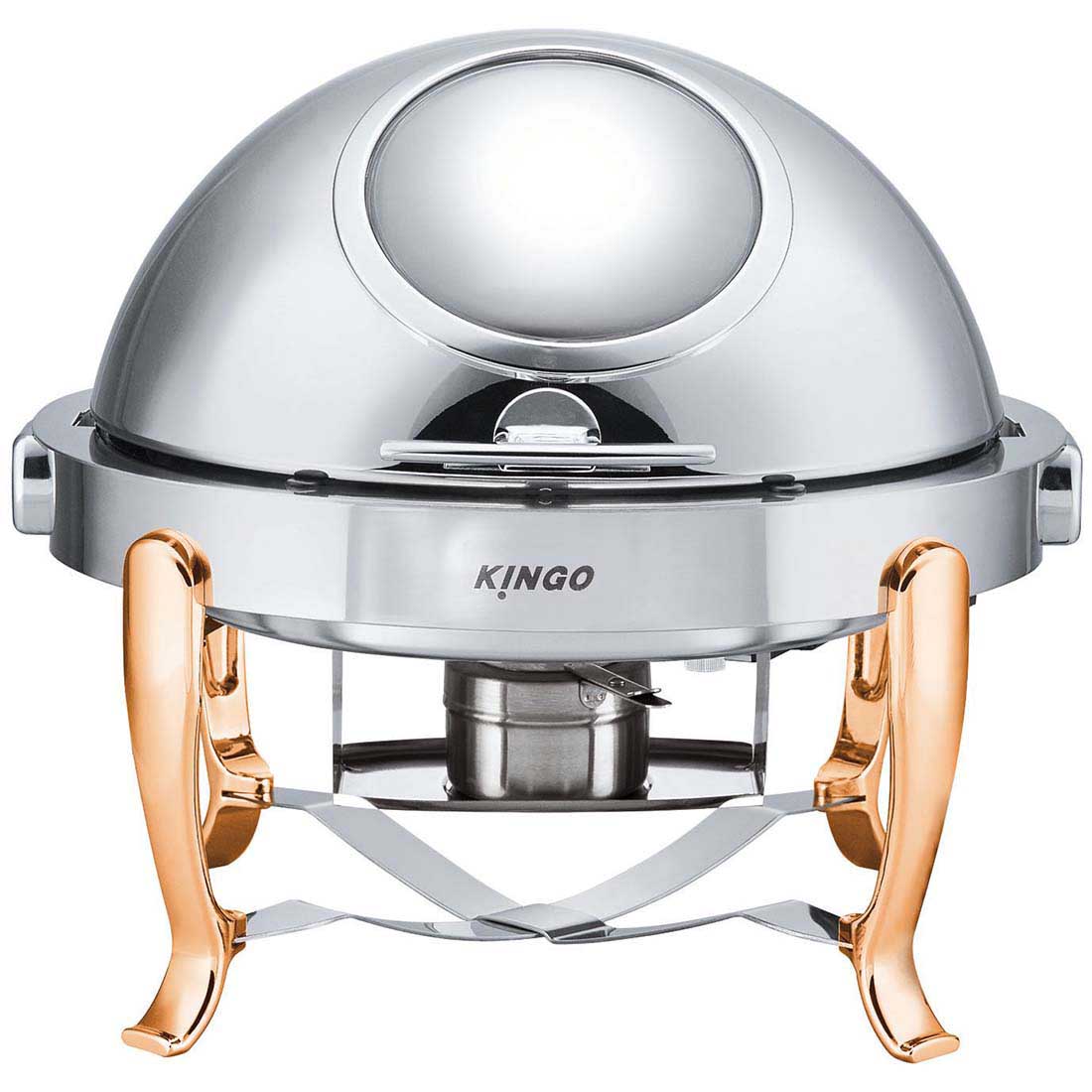 KGS6803 Round Chafing Dish with Gilt Legs