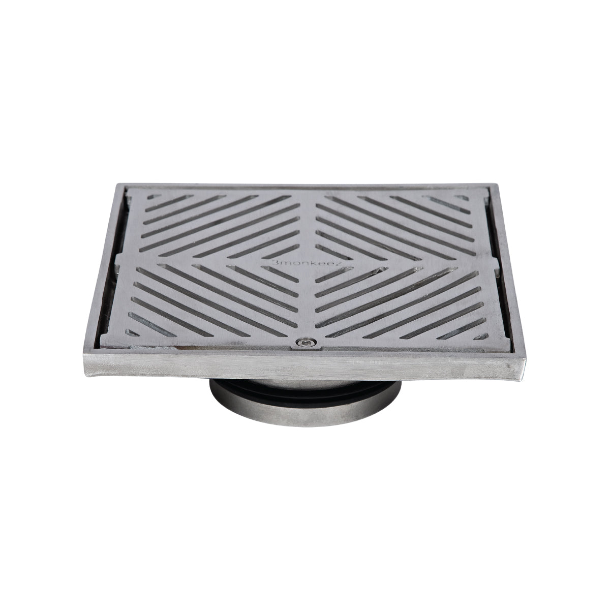 3monkeez  200mm Square Floor Waste (suits 100mm pipe) (Heel Proof) FW-200S-304