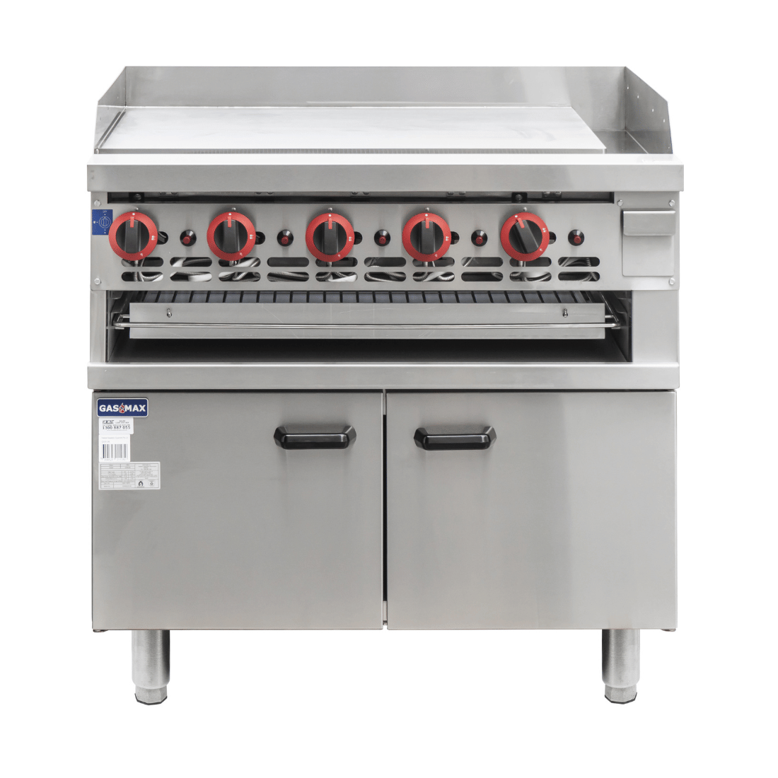 Gasmax Ex-Showroom: Gasmax Gas Griddle and Gas Toaster with Cabinet GGS-36-VIC583