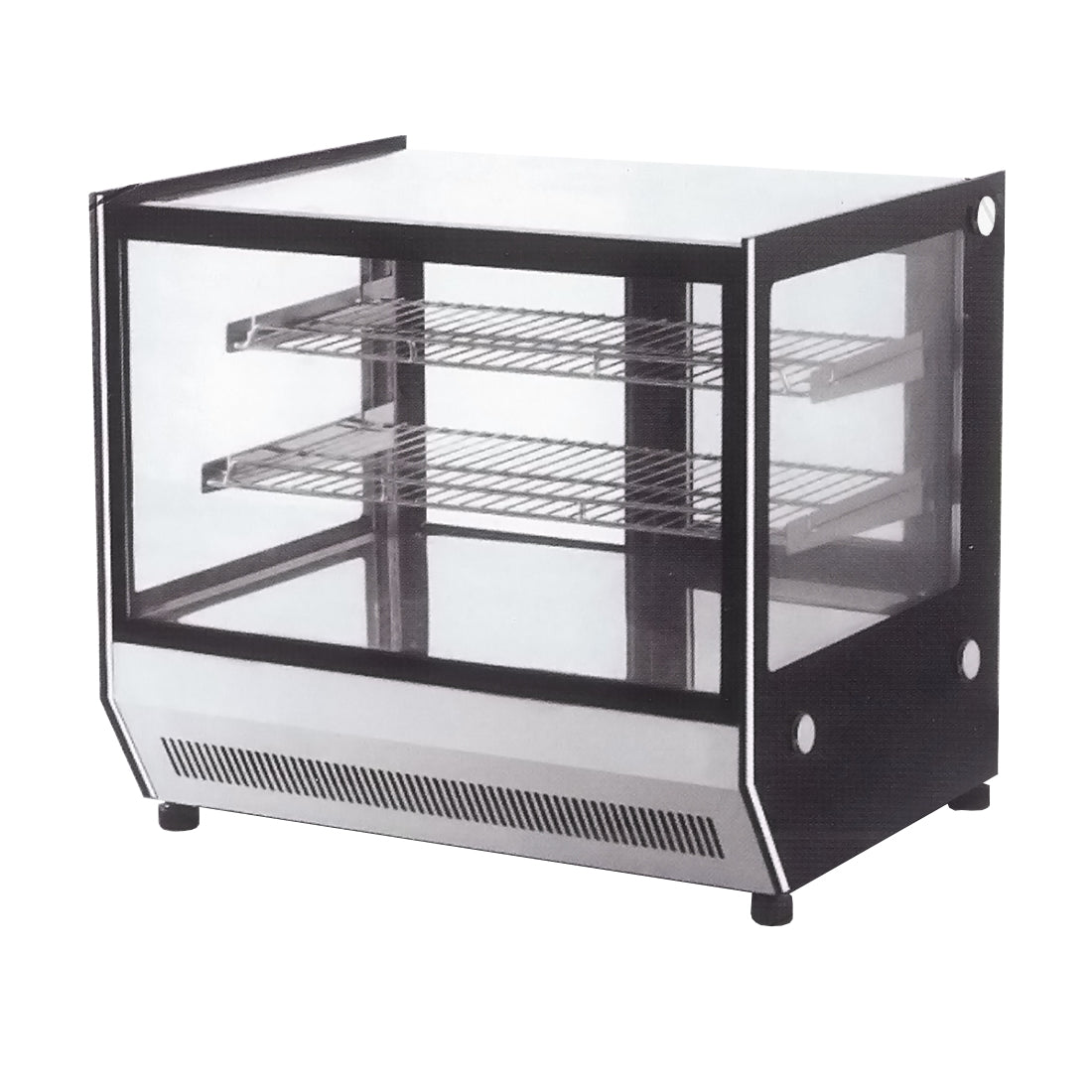 Bonvue 2NDs: Counter top square 2 Shelves Glass cold food display - GN-1200RT QLD33