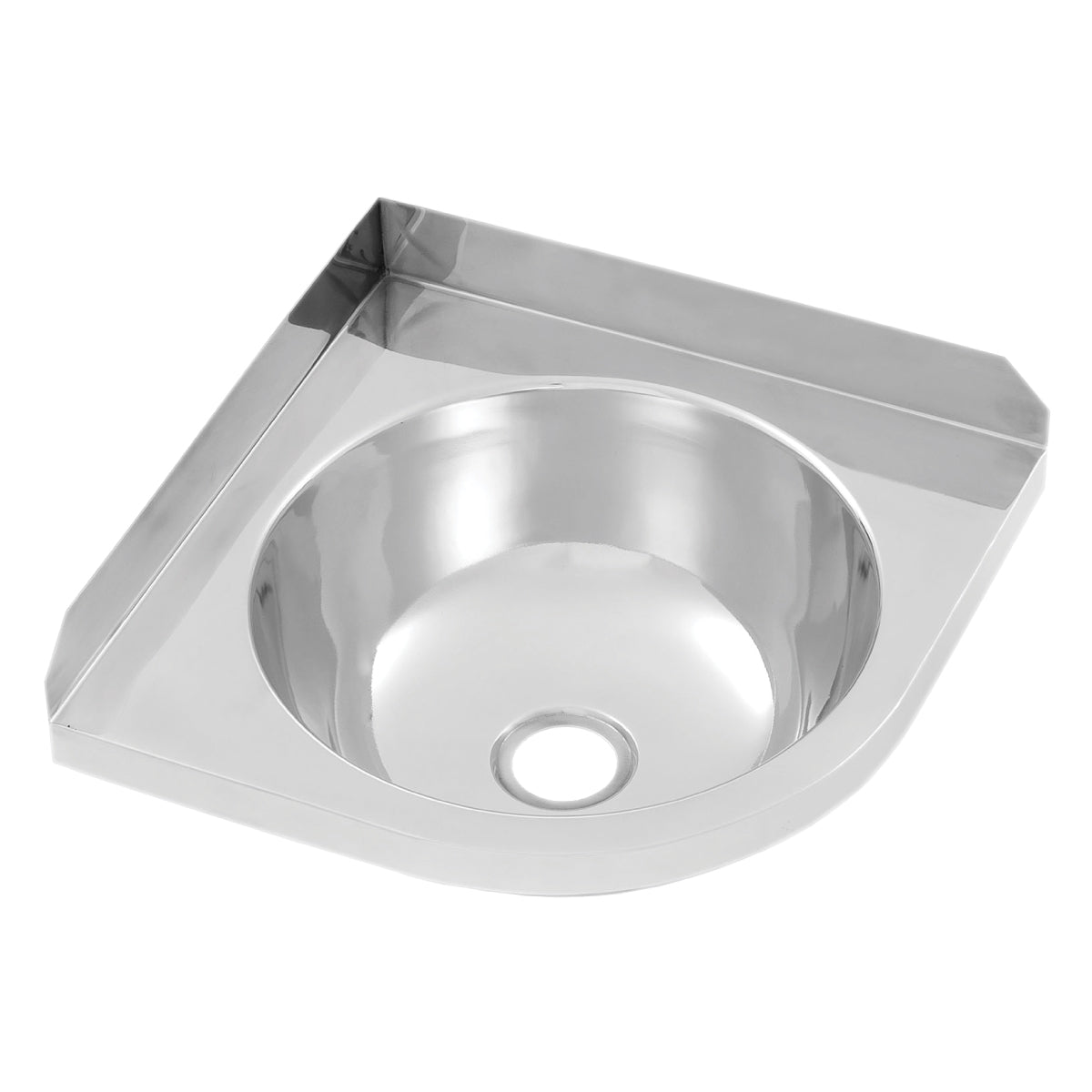 Inset Stainless Steel Hand Basin - 1 Tap Hole and Plug and Waste.