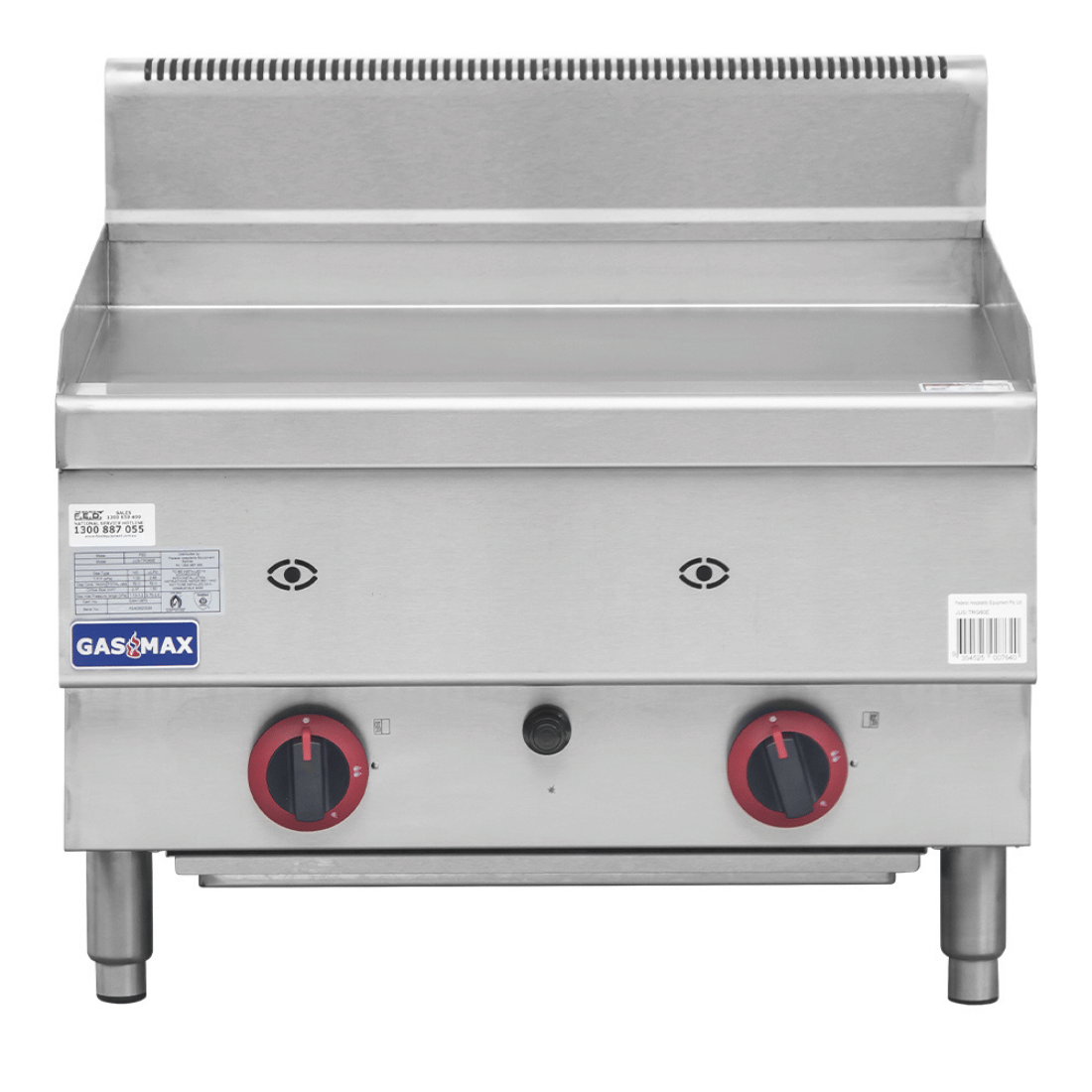 Gasmax GASMAX Benchtop 2 Bunner Griddle 600mm - JUS-TRG60ELPG