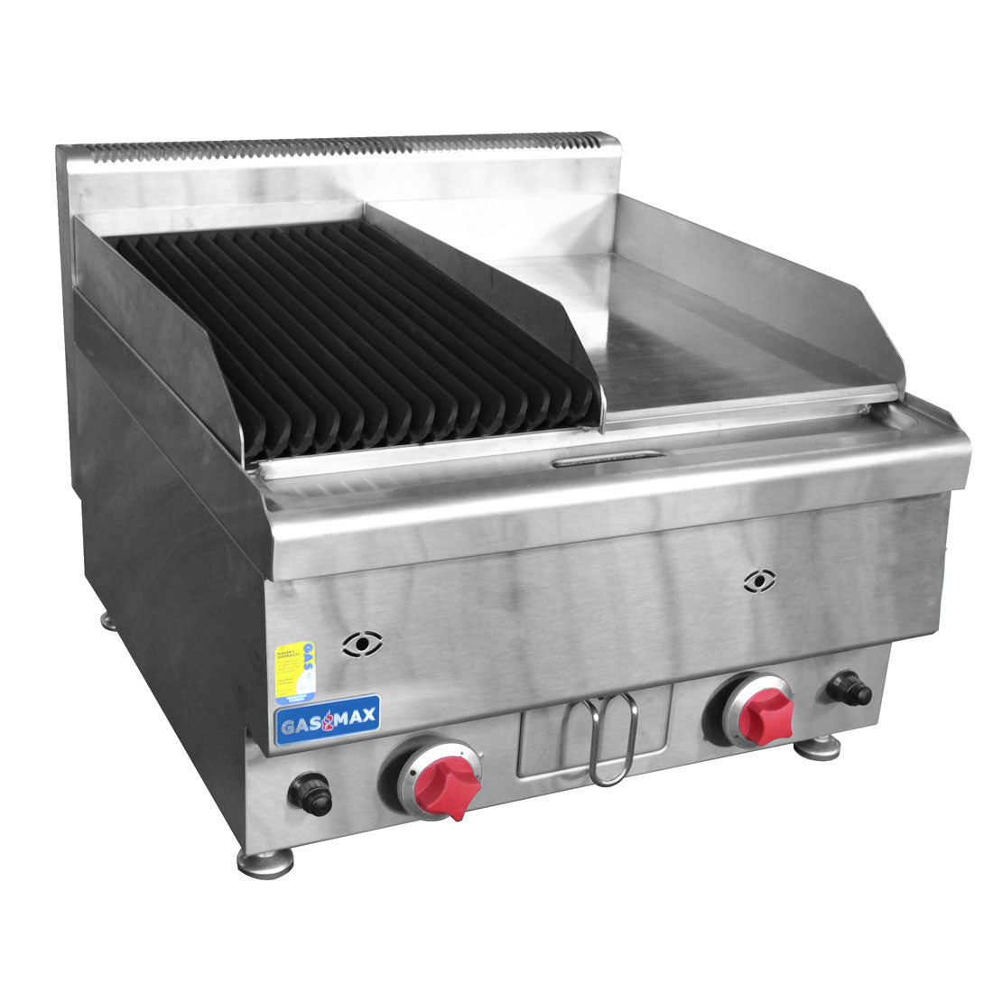 Gasmax JUS-TRGH60 GASMAX Benchtop Combo 1/2 Char & 1/2 Griddle