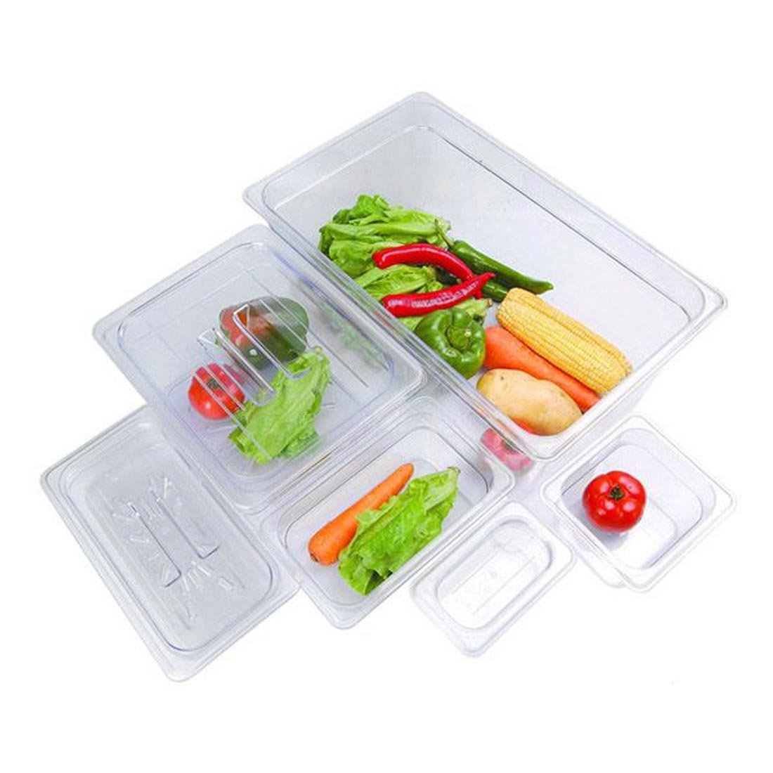 Food Tek JW-P194 - Clear Poly 1/9 x 100 mm Gastronorm Pan