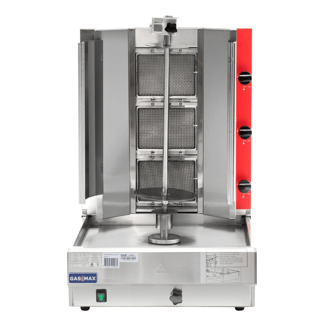 GasMax Semi-automatic 3 Burner NG Kebab Machine KB-3