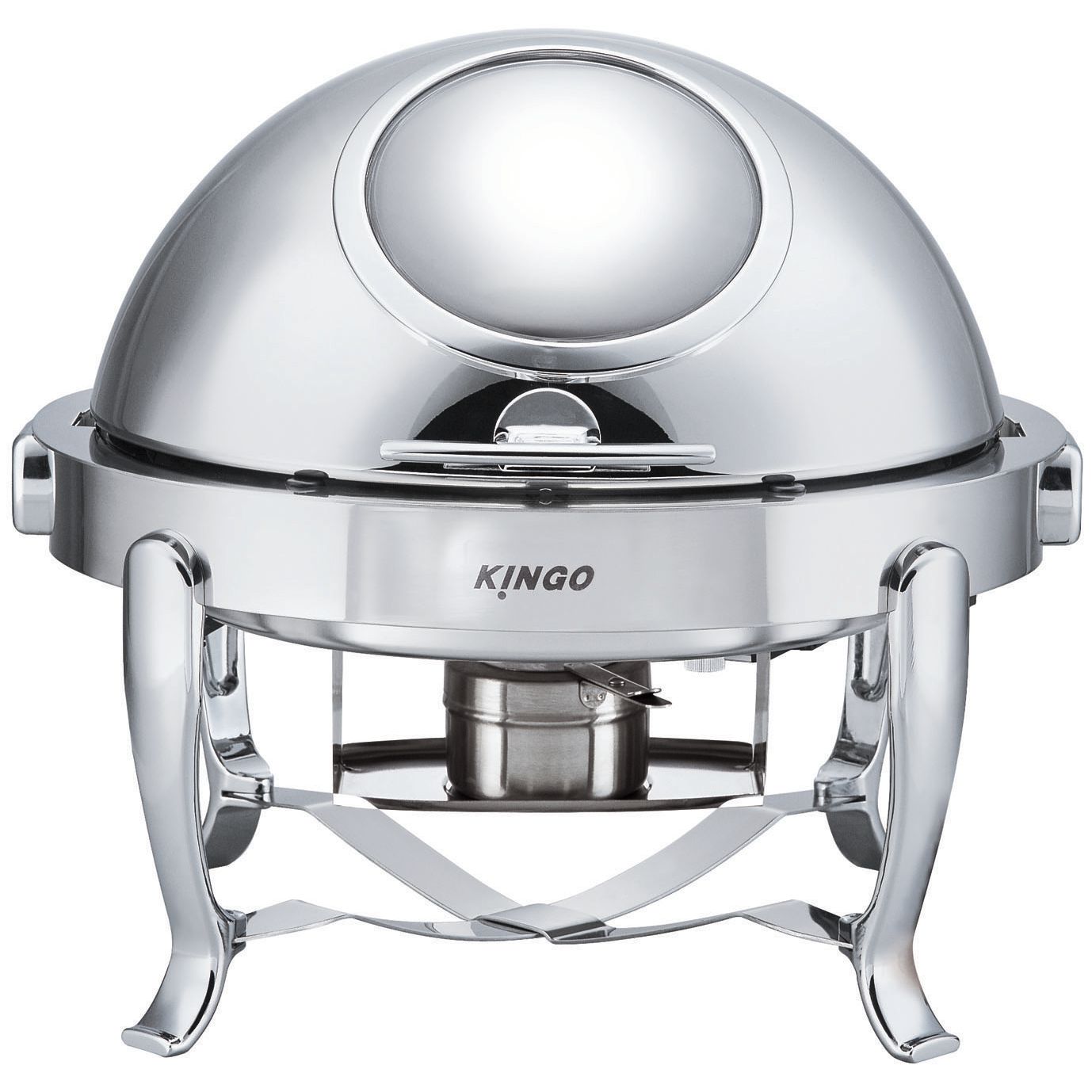 Kingo 2NDs: Round Chafing Dish with Chrome Legs KGS6803G