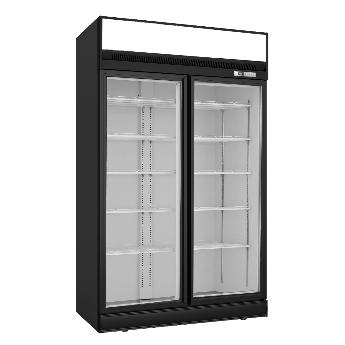 Thermaster Thermaster Black Upright Double Glass Door Freezer LG-1006DF