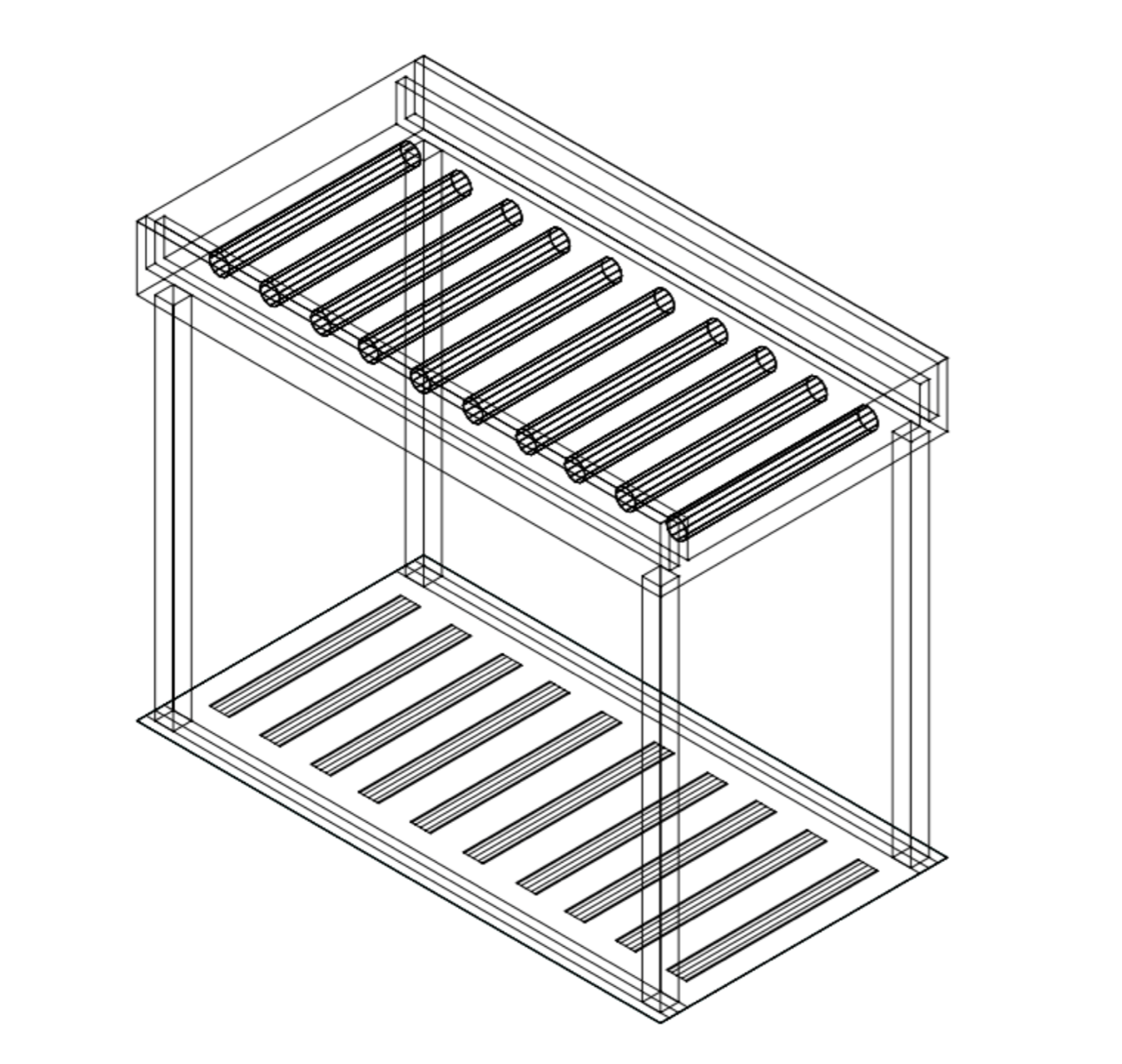 Fagor Stainless Steel Rolling Table for 4 Baskets MR4C