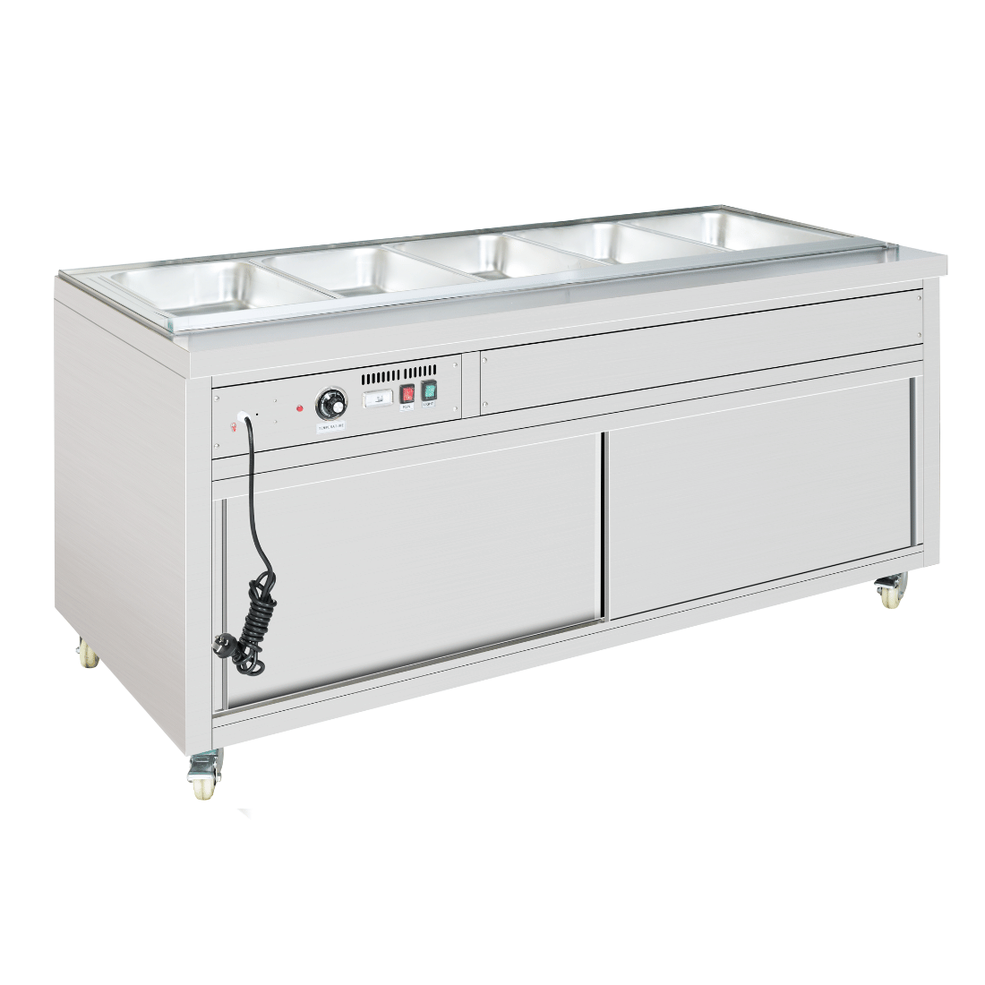 Thermaster Thermaster Premium Wet and Dry Bain Marie Food Display 4x1/1 GN Pans PG150FE-XB