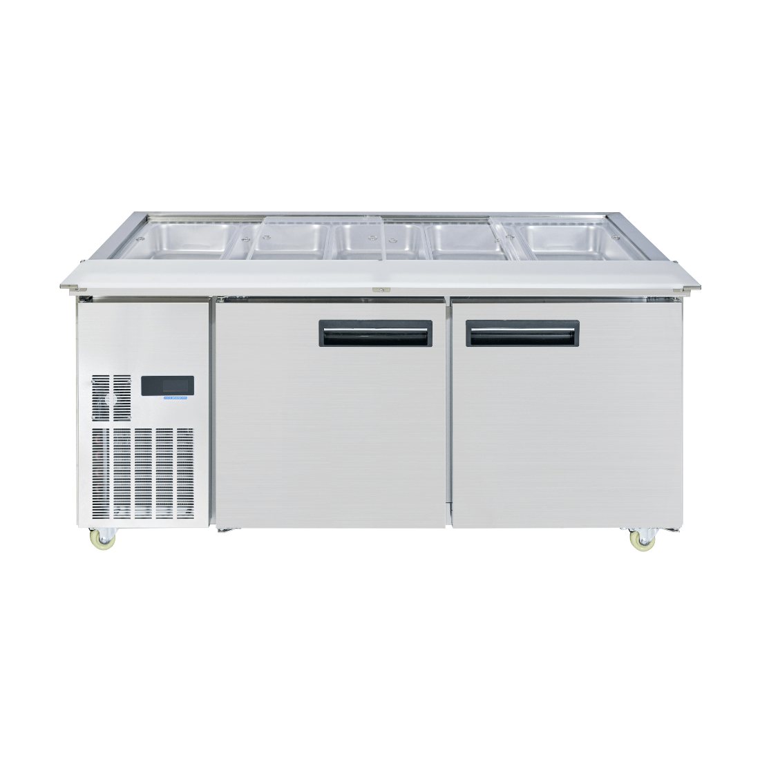 Thermaster 2NDs: Thermaster Two Door Cold Bench Salad Station 5x1/1 GN Pans PG180FA-XB-NSW1775