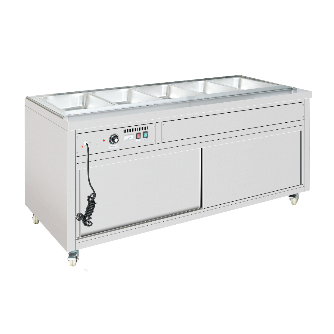 Thermaster Thermaster Premium Wet and Dry Bain Marie Food Display 5x1/1 GN Pans PG180FE-XB