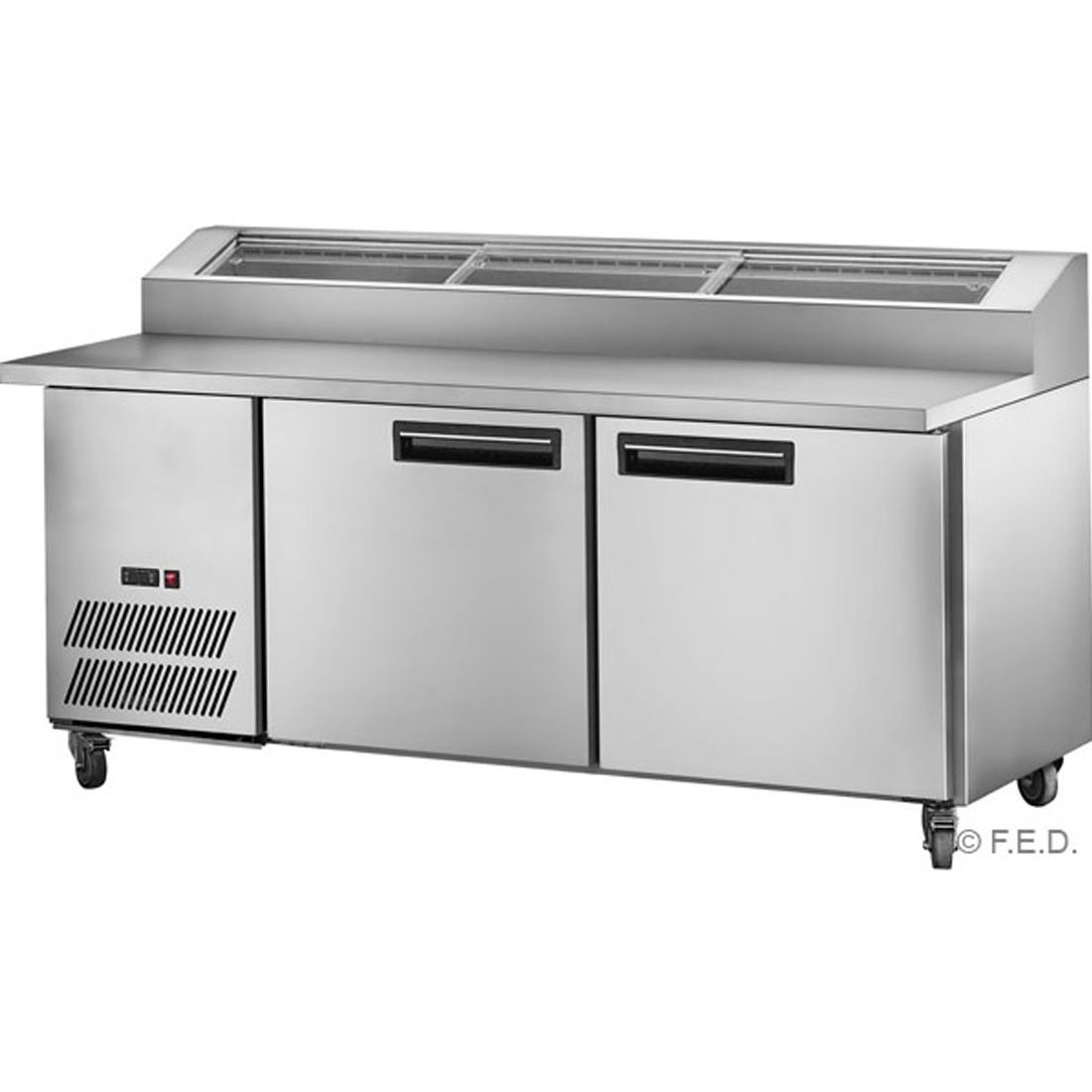 Thermaster 2NDs: Thermaster two door DELUXE Pizza Prep Bench PPB/15-VIC434