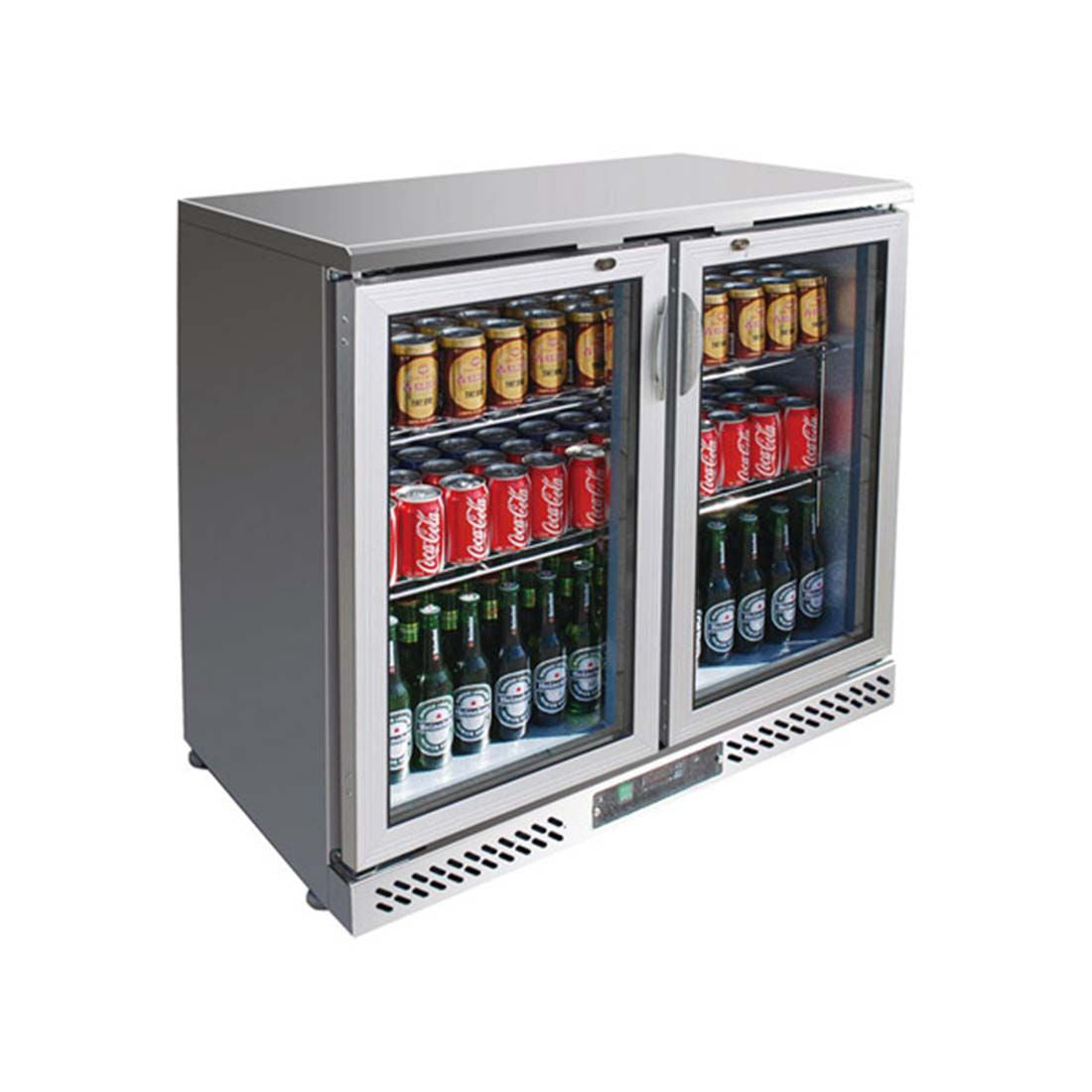 SC248SG Two Door Stainless Steel Bar Cooler