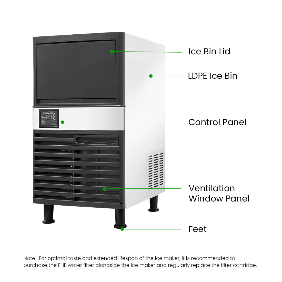 Blizzard Under Bench Ice Maker - Air Cooled - SN-120P