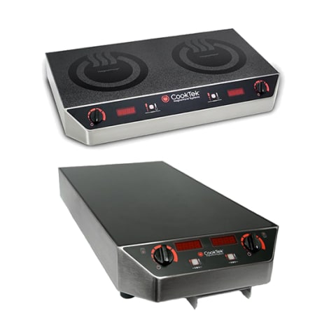 CookTek Dual Induction Cooktop - Benchtop with Rotary Dial MC.S.F MC3502S