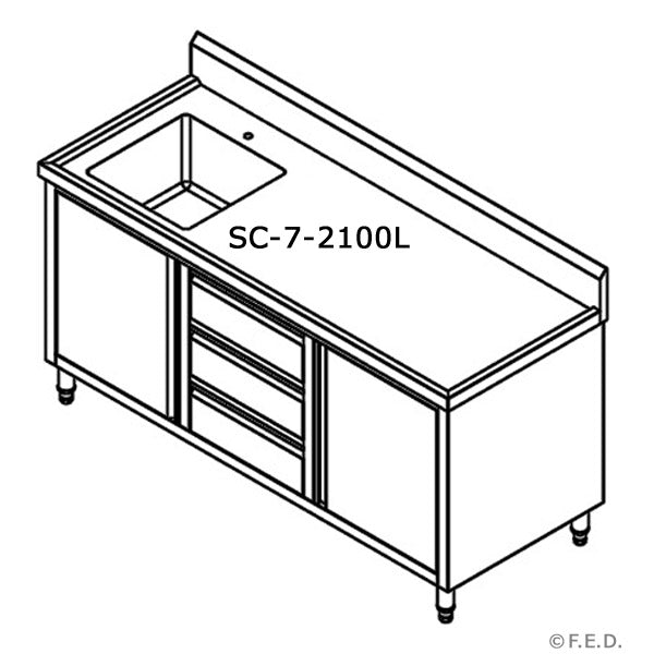 Modular Systems SC-7-2100L-H CABINET WITH LEFT SINK