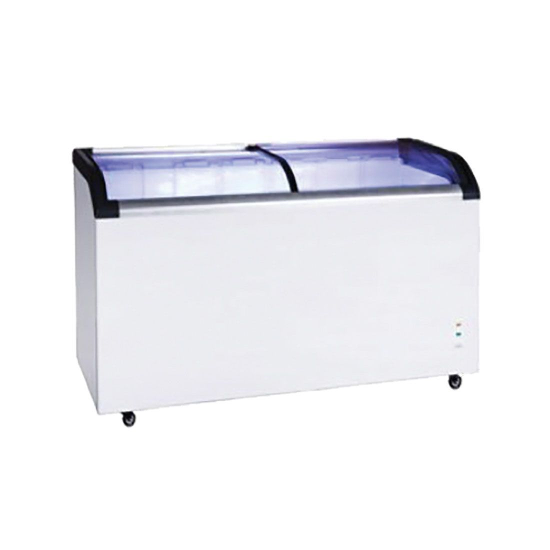 Thermaster 2NDs: Thermaster Two glass sliding lids chest freezer with castors - ST545-QLD237