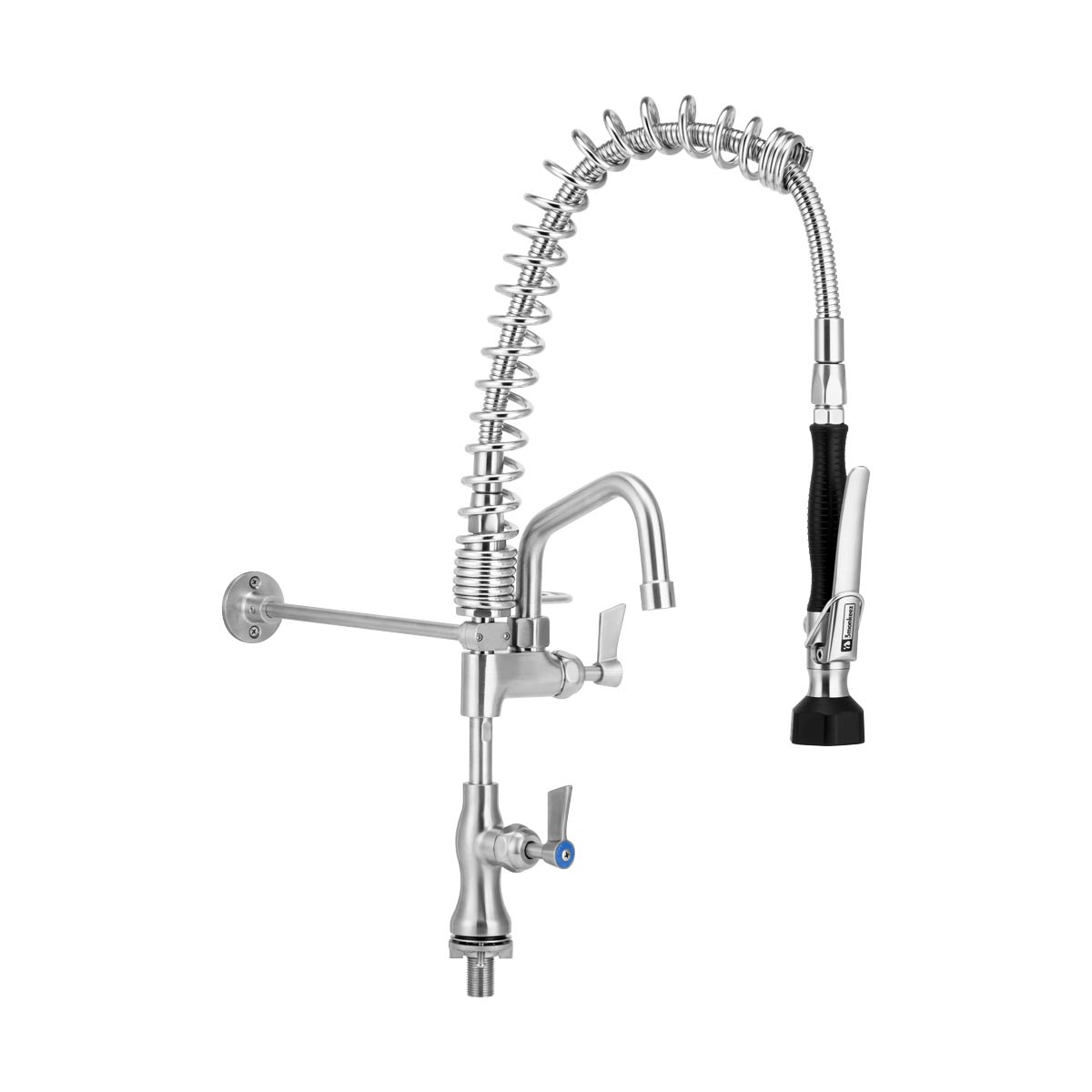 Compact Stainless Steel Single Bench Mount Pre-Rinse with 6" Pot Filler T-3M53106-C