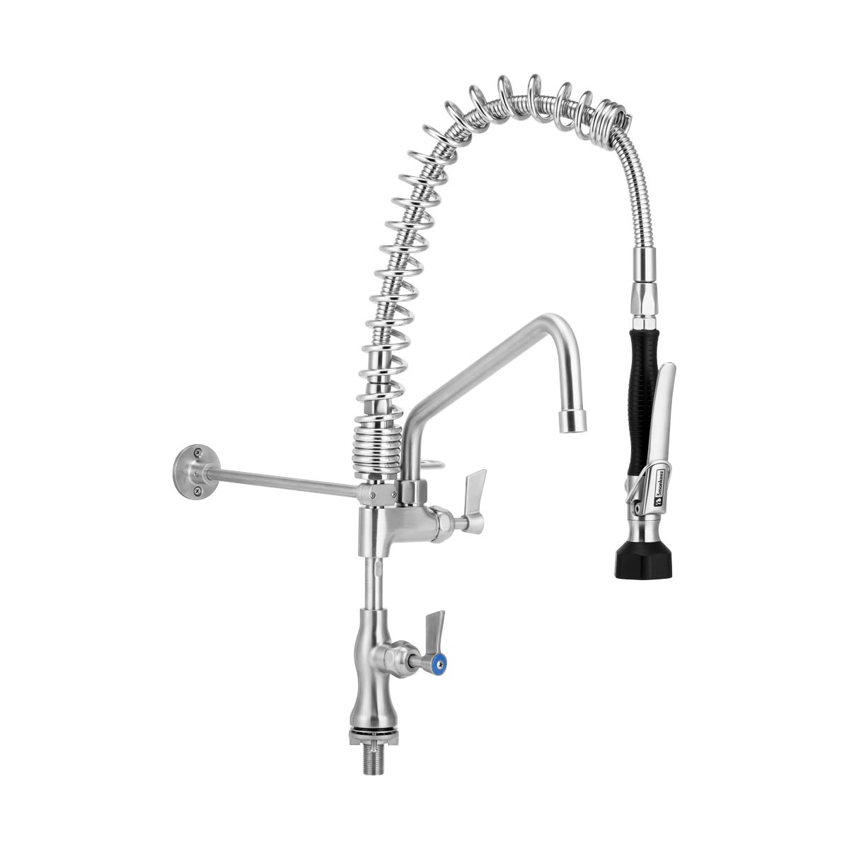 Compact Stainless Steel Single Bench Mount Pre-Rinse with 12" Pot Filler T-3M53112-C