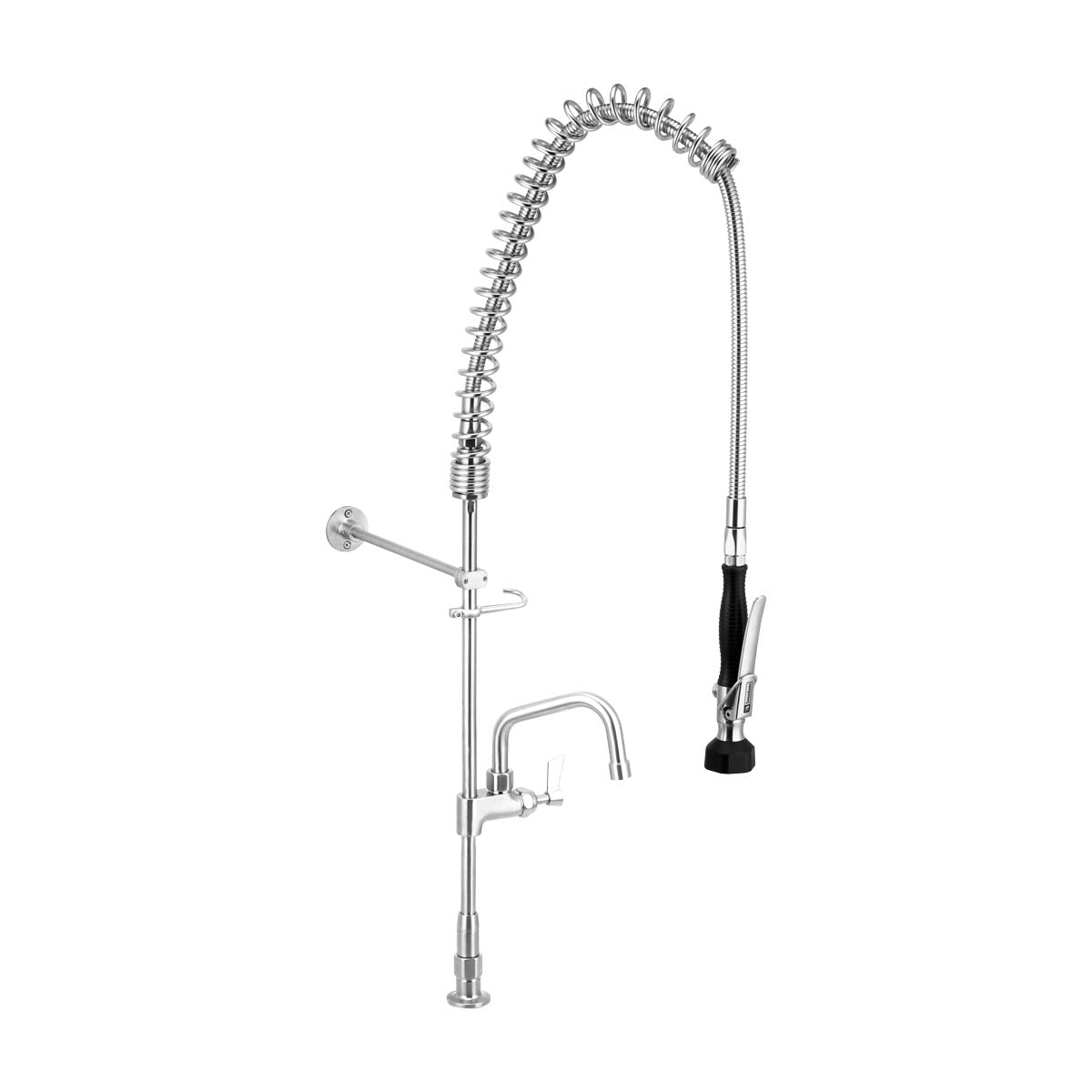 Stainless Steel Hob Mount Pre Rinse Unit With 6" Pot Filler - No Stops T-3M53206