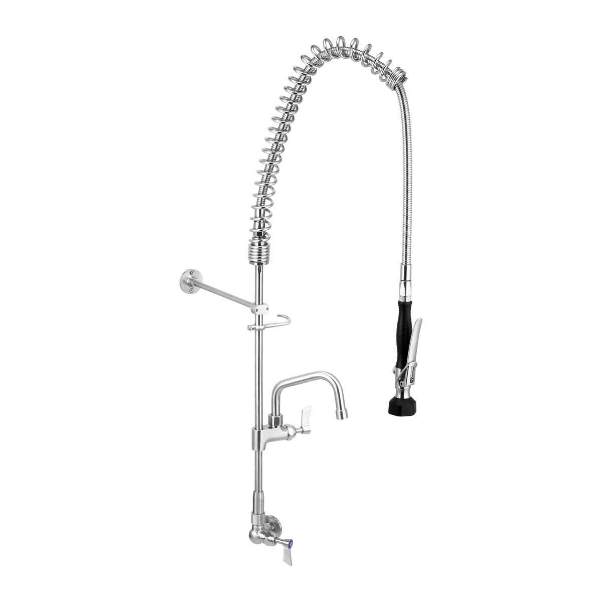 Stainless Steel Single Wall Mount Pre-Rinse with 6" Pot Filler T-3M53706