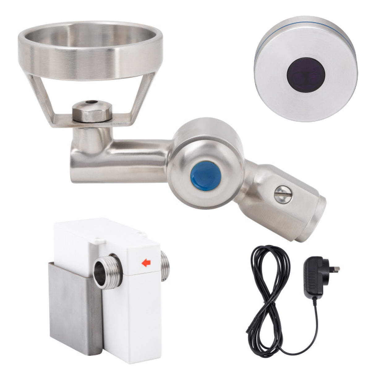 45 Degree Hob-Mount Sensor Bubbler with Metal Mouthguard Mains Operated