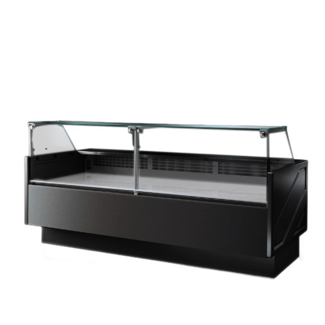 Tecnodom Tecnodom Serie MR80 Black 2480mm Wide Deli Display with Storage and Castors TDMR-0825B