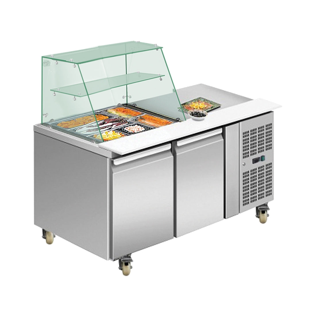 Thermaster two door DELUXE Salad Bar - THP2100SALGC