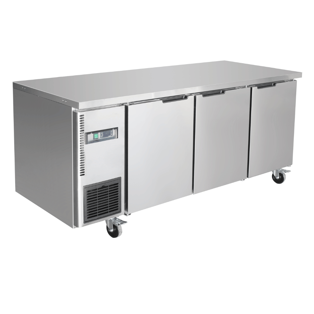 Thermaster Stainless Steel Triple Door Workbench Fridge - TS1800TN-3D