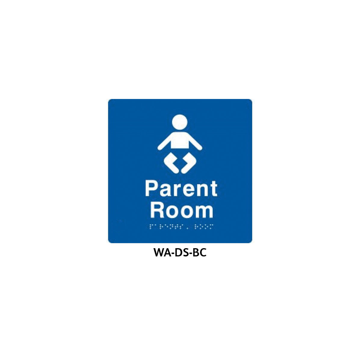 Braille Sign Parents Room (Blue)