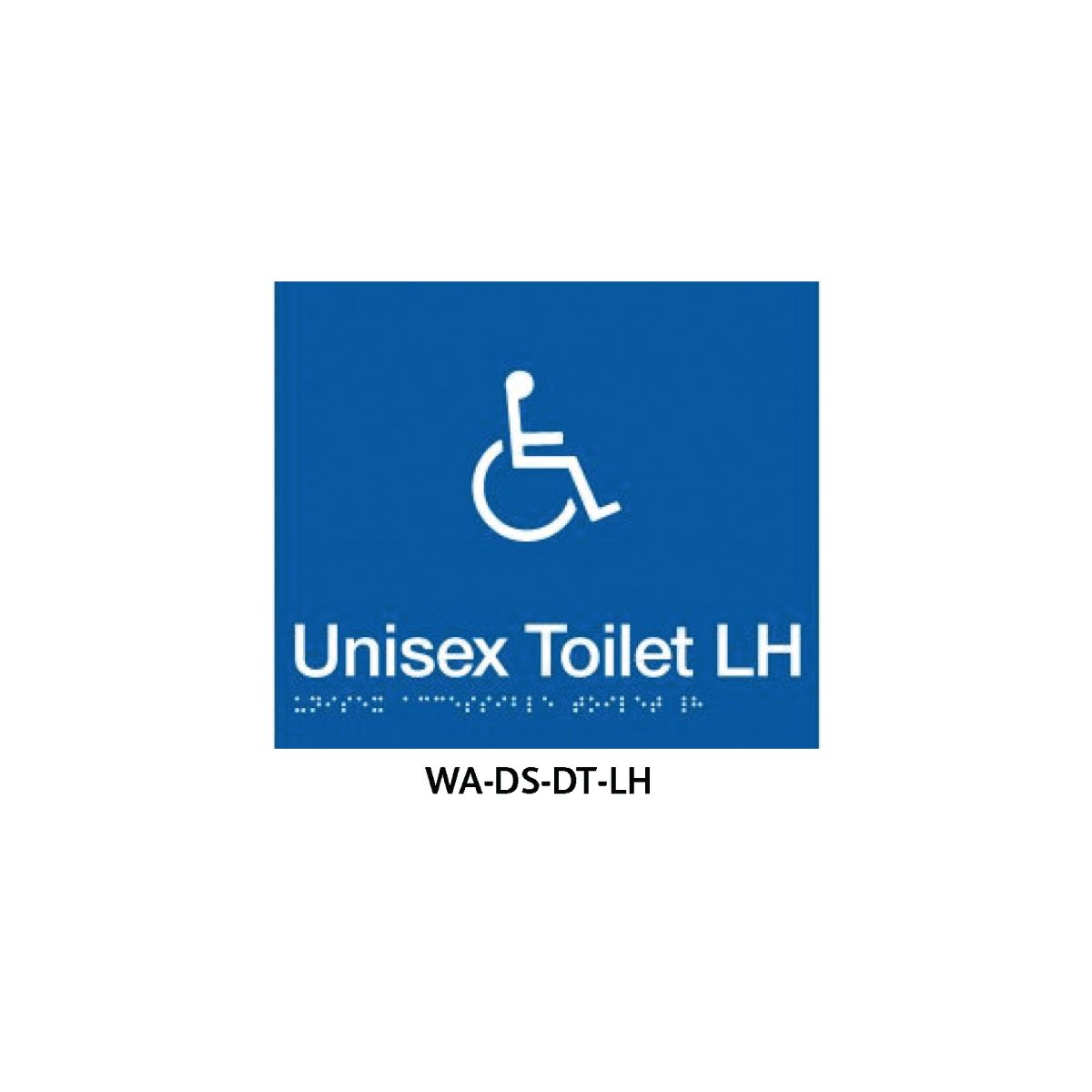 Braille Sign Unisex Disabled LH (Blue)