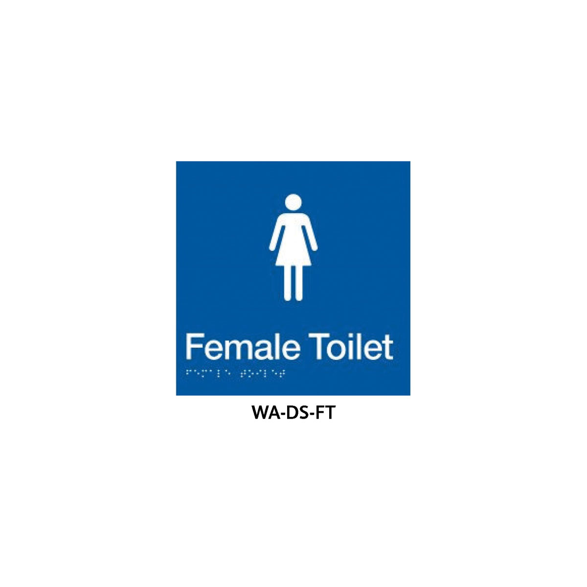 Braille Sign Female Toilet (Blue)