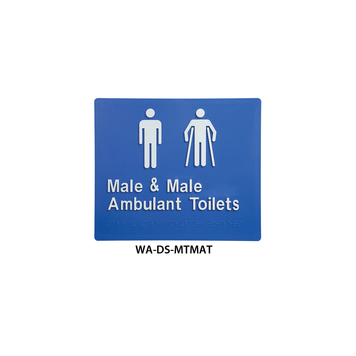 Braille Sign Male and Male Ambulant Toilet (Blue)