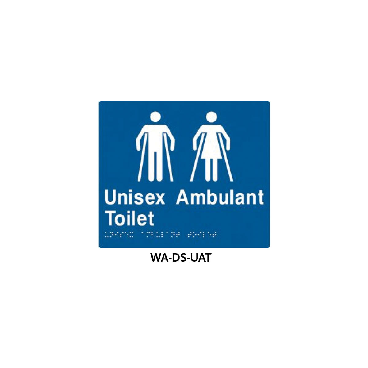 Braille Sign Unisex Accessible Toilet (Blue)