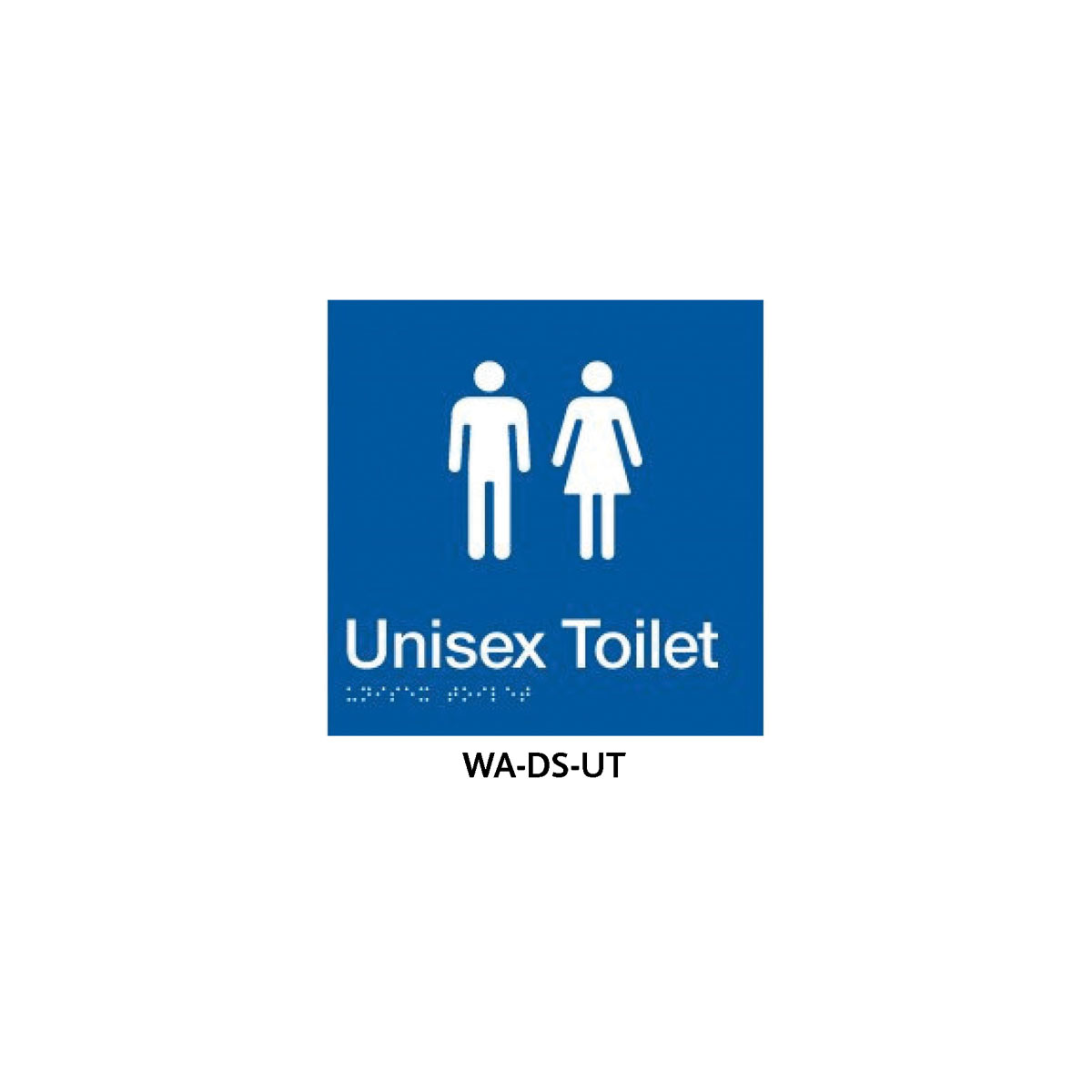 Braille Sign Unisex Toilet (Blue)