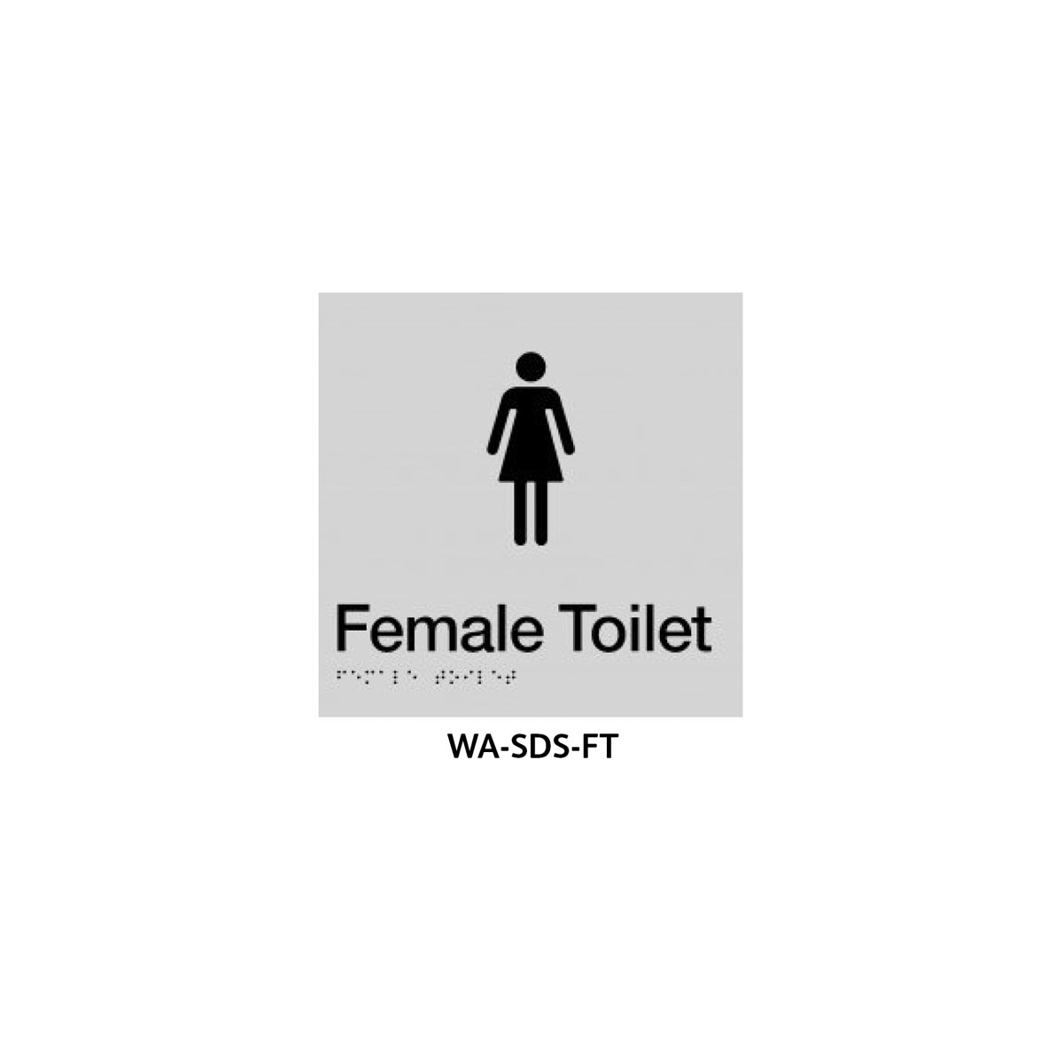 Braille Sign Male Ambulant Toilet (Silver)