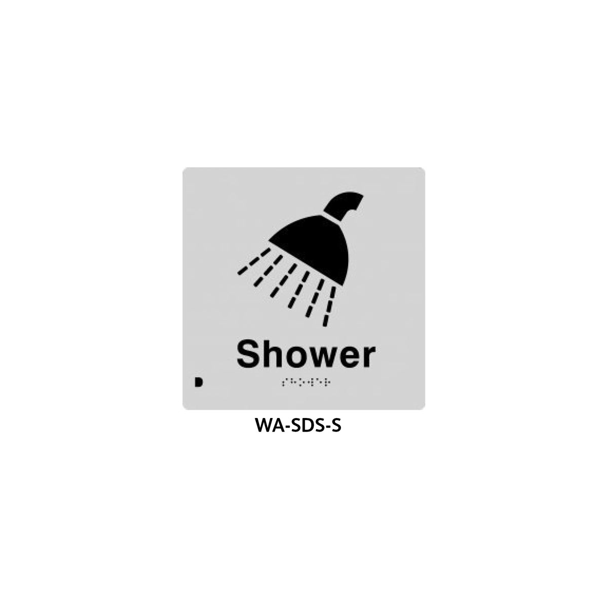 Braille Sign Unisex Accessible Toilet (Silver)