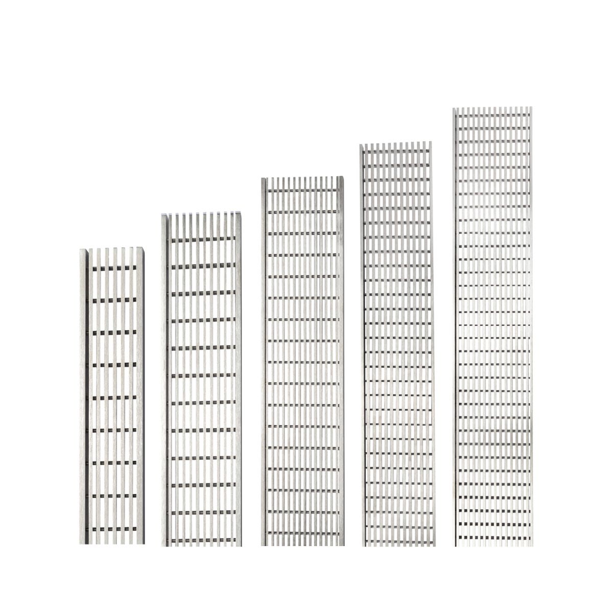 IN2GR8-WW-G300 Dimpled Non Slip Wedge Wire Grate Only. 2400mmL x 100mmW with 20mm x 5mm Edge Bar on sides.