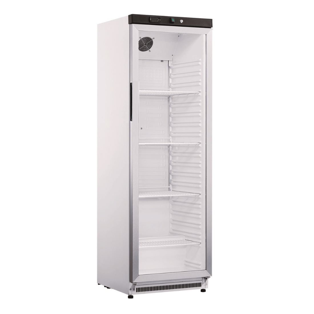 Fed-X Stainless Steel Upright Static Display Fridge XR400SG