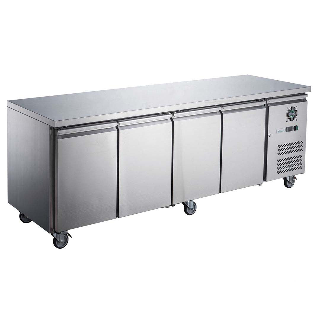 FED-X FED-X S/S Four Door Bench Fridge - XUB6C22S4V