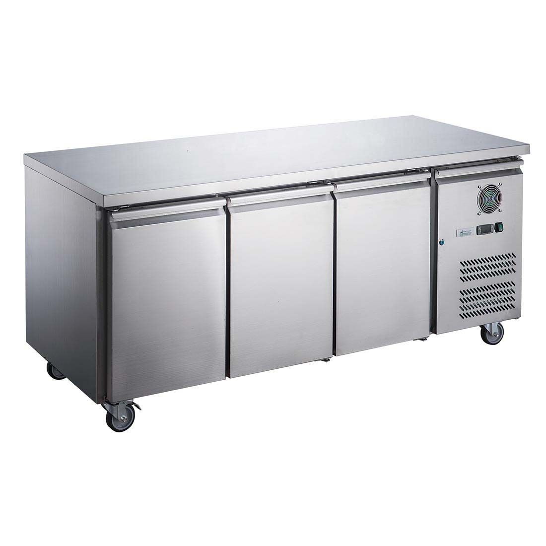 FED-X 2NDs: FED-X S/S Three Door Bench Fridge XUB7C18S3V-NSW1753