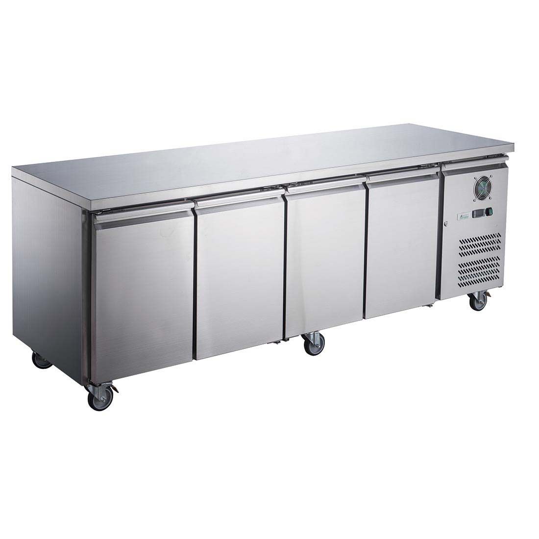 FED-X 2NDs: FED-X S/S Four Door Bench Fridge XUB7C22S4V-QLD153